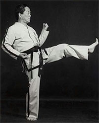 photo of general Choi kicking